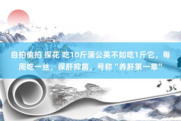 自拍偷拍 探花 吃10斤蒲公英不如吃1斤它，每周吃一丝，保肝抑菌，号称“养肝第一草”