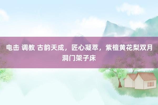 电击 调教 古韵天成，匠心凝萃，紫檀黄花梨双月洞门架子床
